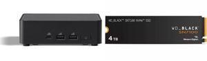 ASUS NUC 14 Pro RNUC14RVKI30000UI Slim Barebone Kit (mini PC)with Intel 14th Gen Core 3 100U, Dual Storage Design, Thunderbolt™ 4, Wi-Fi 6E & Bluetooth 5.3 - Memory and Storage Sold Separately WD_BLACK SN7100 M.2 2280 4TB PCI-Express 4.0 x4