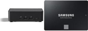 ASUS NUC 14 Pro RNUC14RVKI30000UI Slim Barebone Kit (mini PC)with Intel 14th Gen Core 3 100U, Dual Storage Design, Thunderbolt™ 4, Wi-Fi 6E & Bluetooth 5.3 - Memory and Storage Sold Separately SAMSUNG 870 EVO 4TB 2.5 Inch SATA III Internal