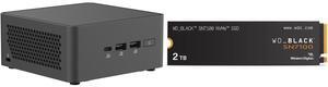 ASUS NUC 15 Pro RNUC15CRHC50000U Black Barebone System w/ Intel Ultra 5 210H CPU, 2x DDR5 SO-Dimm Slots, WiFi 7,US cord, Single Unit - Memory and Storage Sold Separately WD_BLACK SN7100 M.2 2280 2TB PCI-Express 4.0 x4 TLC 3D NAND Internal S