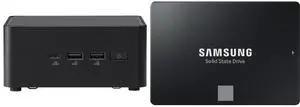 ASUS NUC 14 Pro RNUC14RVHU50000UI Tall Barebone Kit w/ Intel 14th Gen Core Ultra 5 125H (NPU Support) Triple storage Design, Thunderbolt™ 4,Wi-Fi 6E & Bluetooth 5.3-Memory and Storage Sold Separately SAMSUNG 870 EVO 4TB 2.5 Inch SATA III In