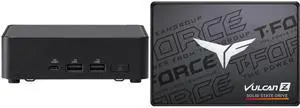 ASUS NUC 14 Pro Intel Core Ultra 5 125H RNUC14RVKU50000UI (NPU Support) Slim PC Barebone W/ 2x DDR5 SO-Dimm Slots, US cord, Single Unit - Memory and Storage Sold Separately Team Group T-FORCE VULCAN Z 2.5" 512GB SATA III 3D NAND Internal So
