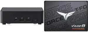 ASUS NUC 14 Pro Intel Core Ultra 5 125H RNUC14RVKU50000UI (NPU Support) Slim PC Barebone W/ 2x DDR5 SO-Dimm Slots, US cord, Single Unit - Memory and Storage Sold Separately Team Group T-FORCE VULCAN Z 2.5" 1TB SATA III 3D NAND Internal Soli
