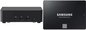 ASUS NUC 14 Pro Intel Core Ultra 5 125H RNUC14RVKU50000UI (NPU Support) Slim PC Barebone W/ 2x DDR5 SO-Dimm Slots, US cord, Single Unit - Memory and Storage Sold Separately SAMSUNG 870 EVO 4TB 2.5 Inch SATA III Internal SSD (MZ-77E4T0B/AM)