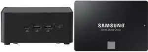 ASUS NUC 14 Pro RNUC14RVHU70000U Tall Barebone Kit (mini PC)with Intel 14th Gen Core Ultra 7 155H,  Triple Storage Design, Thunderbolt™ 4, Wi-Fi 6E & Bluetooth 5.3 - Memory and Storage Sold Separately SAMSUNG 870 EVO 4TB 2.5 Inch SATA III I