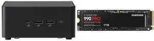 ASUS NUC 14 Pro RNUC14RVHU50000UI Tall Barebone Kit w/ Intel 14th Gen Core Ultra 5 125H (NPU Support) Triple storage Design, Thunderbolt™ 4,Wi-Fi 6E & Bluetooth 5.3-Memory and Storage Sold Separately SAMSUNG 990 PRO SSD 1TB PCIe 4.0 M.2 228