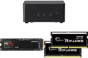 ASUS NUC 14 Pro RNUC14RVHU50000UI Tall Barebone Kit w/ Intel 14th Gen Core Ultra 5 125H (NPU Support) Triple storage Design, Thunderbolt™ 4,Wi-Fi 6E & Bluetooth 5.3-Memory and Storage Sold Separately SAMSUNG 990 PRO 2TB SSD, PCIe Gen4 M.2 2