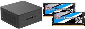 ASUS NUC 13 PRO RNUC13ANHI70000UI Black Barebone Tall Kit with Intel® Core™ i7-1360P, Single Unit - Memory and Storage Sold Separately) G.SKILL Ripjaws Series 64GB (2 x 32GB) 260-Pin DDR4 SO-DIMM DDR4 3200 (PC4 25600) Laptop Memory Model F4