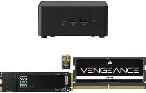 Mini-PC SSD Memory Combo -  ASUS RNUC14RVHU50000UI Bundle with  SAMSUNG MZ-V9S1T0B/AM  and Corsair CMSX32GX5M1A5600C48