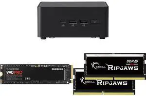 Mini-PC SSD Memory Combo - ASUS RNUC14RVHU70000UI Bundle with SAMSUNG MZ-V9P2T0B/AM and G.SKILL F5-4800S3434A16GX2-RS Mini-PC SSD Memory Combo - ASUS RNUC14RVHU70000UI Bundle with SAMSUNG MZ-V9P2T0B/AM and G.SKILL F5-4800S3434A16GX2-RS