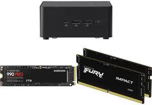 Mini-PC SSD Memory Combo -  ASUS RNUC14RVHU50000UI Bundle with  SAMSUNG MZ-V9P2T0B/AM  and Kingston Technology Corp. KF556S40IBK2-64