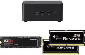 Mini-PC SSD Memory Combo -  ASUS RNUC14RVHU50000UI Bundle with  SAMSUNG MZ-V9P2T0B/AM  and G.SKILL F5-4800S3434A16GX2-RS