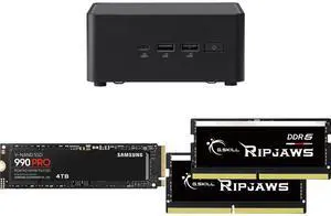 Mini-PC SSD Memory Combo -  ASUS RNUC14RVHU50000UI Bundle with  SAMSUNG MZ-V9P4T0B/AM  and G.SKILL F5-4800S3434A16GX2-RS
