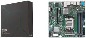AMD EPYC 4004 (4th Gen) 4344P Octa-core (8 Core) 3.80 GHz Processor -  32 MB L3 Cache - 64-bit Processing - 5.30 GHz Overclocking Speed - Socket AM5 - 65 W - 16 Threads 100-100001479WOF ASRock Rack B650D4U-2L2T/BCM Micro-ATX Server Motherbo