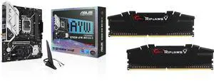 Motherboard Memory Combo -  ASUS B760M-AYW WIFI D4 II Bundle with  G.SKILL Ripjaws V Series 32GB (2 x 16GB) DDR4