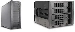Rosewill THOR NAS - Full Tower Workstation Case | Server Chassis | Supports up to 11 3.5" HDD and 13 2.5" SSD | E-ATX Compatible | 1x 140mm PWM Fan | USB 3.2 Type-C | AI Servers, Media Server Rosewill Hard Drive Enclosure - 3 x 5.25" to 4 x
