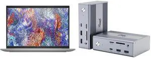 HP ZBook Firefly G11 A 14.0" Mobile Workstation AMD Ryzen 7 Pro 8840HS 16GB Memory 512 GB SSD AMD Radeon 780M  Windows 11 Pro A6UH4UT#ABA Rosewill 14-in-1 USB C Laptop Docking Station with 100W PD Charging, 4K@144Hz Display, Triple 4K Displ