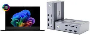 ASUS Vivobook S 15.6" 3K OLED Copilot+ PC AMD Ryzen AI 9 HX 370 32GB Memory 1TB SSD AMD Radeon 890M Windows 11 Home M5506WA-DS96 Rosewill 14-in-1 USB C Laptop Docking Station with 100W PD Charging, 4K@144Hz Display, Triple 4K Display,10Gbps