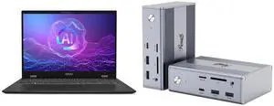 MSI Prestige 16" Intel Ultra 9 288V Laptop 32GB Memory 2 TB NVMe SSD Windows 11 Home Prestige 16 AI+ Evo B2VMG-071US Rosewill 14-in-1 USB C Laptop Docking Station with 100W PD Charging, 4K@144Hz Display, Triple 4K Display,10Gbps Data Transf