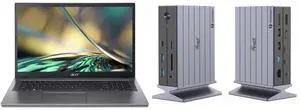Acer Aspire 3  17.3" HD Intel Processor N100 8GB LPDDR5 128GB eMMC Windows 11 Home in S mode A317-55P-C0NX Rosewill 14-in-1 Thunderbolt 4 Certified, Laptop Docking Station with 100W Charging, 8K Display, Triple 4K Monitor Display for Window
