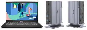 MSI Modern 14" Ryzen 7 7730U Laptop 16GB Memory 512 GB NVMe SSD Windows 11 Home 64-bit Modern 14 C7M-421US Rosewill 14-in-1 Thunderbolt 4 Certified, Laptop Docking Station with 100W Charging, 8K Display, Triple 4K Monitor Display for Window
