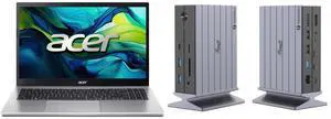 Acer Aspire Go 15 15.6" AMD Ryzen 7 5825U Laptop 32GB DDR4 Memory 1TB PCIe Gen4 SSD, Windows 11 Home AG15-42P-R1R7 Rosewill 14-in-1 Thunderbolt 4 Certified, Laptop Docking Station with 100W Charging, 8K Display, Triple 4K Monitor Display fo