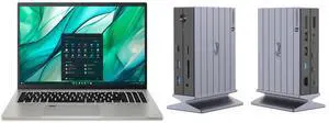 Acer Aspire Vero 16 16" Touchscreen Intel Core Ultra 7 155U 16GB Memory 1TB PCIe Gen 4 SSD Intel Graphics Windows 11 Home AV16-51PT-74NR Rosewill 14-in-1 Thunderbolt 4 Certified, Laptop Docking Station with 100W Charging, 8K Display, Triple