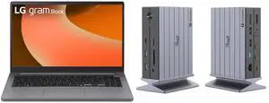LG Gram Book 15.6" Intel Core i5-1334U Laptop 64GB Memory 2.5 TB SSD Intel Iris Xe Graphics Windows 11 Home 15U50T-G.ARS2U1 Rosewill 14-in-1 Thunderbolt 4 Certified, Laptop Docking Station with 100W Charging, 8K Display, Triple 4K Monitor D