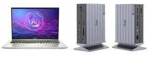 MSI Prestige A16 AI+ 16" Copilot+ PC Laptop AMD Ryzen AI 9 365 - 32 GB - 1 TB SSD Windows 11 Pro Rosewill 14-in-1 Thunderbolt 4 Certified, Laptop Docking Station with 100W Charging, 8K Display, Triple 4K Monitor Display for Windows and Mac,