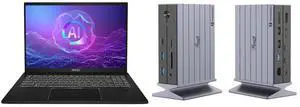 MSI Summit 16" Touchscreen Laptop Intel Ultra 7 255H 32GB Memory 1 TB NVMe SSD Windows 11 Home Summit 16 AI Evo A2HMTG-041US Rosewill 14-in-1 Thunderbolt 4 Certified, Laptop Docking Station with 100W Charging, 8K Display, Triple 4K Monitor