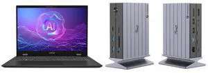 MSI Laptop Intel Core Ultra 9 288V 32GB Memory 1 TB NVMe SSD Intel Arc Graphics 140V 16.0" Non-Touch Screen Windows 11 Home Prestige 16 AI+ Evo B2VMG-073US Rosewill 14-in-1 Thunderbolt 4 Certified, Laptop Docking Station with 100W Charging,