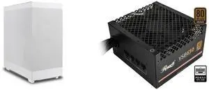 Computer Case PSU Combo -  Rosewill Helium Flow White Bundle with  Rosewill VSB650