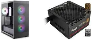 Computer Case PSU Combo -  Rosewill Helium Flow RGB Bundle with  Rosewill VSB750
