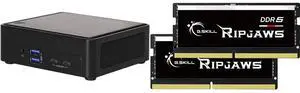 ASRock Industrial NUCS BOX-155H Slim Type Fanned Barebone G.SKILL Ripjaws SO-DIMM 32GB (2 x 16GB) 262-Pin DDR5 SO-DIMM DDR5 5600 (PC5 44800) Laptop Memory Model F5-5600S4040A16GX2-RS