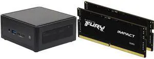 ASRock Industrial 4X4 BOX-AI340 Barebone Systems- Mini-PC (AMD Ryzen™ AI 5 340 CPU Kraken Point APU, DDR5 5600, support Quad-Display, USB4, Fanned BOX) Single Unit - Memory and Storage Sold Separately Kingston FURY Impact 64GB (2 x 32GB) 26