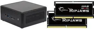 ASRock Industrial 4X4 BOX-AI340 Barebone Systems- Mini-PC (AMD Ryzen™ AI 5 340 CPU Kraken Point APU, DDR5 5600, support Quad-Display, USB4, Fanned BOX) Single Unit - Memory and Storage Sold Separately G.SKILL Ripjaws SO-DIMM 32GB (2 x 16GB)