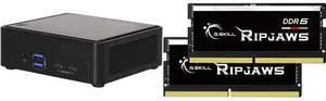 ASRock Industrial NUCS BOX-155H Slim Type Fanned Barebone G.SKILL Ripjaws SO-DIMM 32GB (2 x 16GB) 262-Pin DDR5 SO-DIMM DDR5 4800 (PC4 38400) Laptop Memory Model F5-4800S3434A16GX2-RS