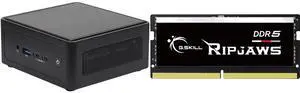 ASRock Industrial AI Accelerated NUC BOX-155H Fanned Barebone DDR5 5600MHz up to 96GB (48GB per DIMM) (include Intel® Core™ Ultra 7 155H CPU (Meteor Lake-H))(Dua 2.5 GbE ethernet ) G.SKILL Ripjaws SO-DIMM 32GB 262-Pin DDR5 SO-DIMM DDR5 4800