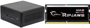 ASRock Industrial 4X4 BOX-AI340 Barebone Systems- Mini-PC (AMD Ryzen™ AI 5 340 CPU Kraken Point APU, DDR5 5600, support Quad-Display, USB4, Fanned BOX) Single Unit - Memory and Storage Sold Separately G.SKILL Ripjaws SO-DIMM 32GB 262-Pin DD