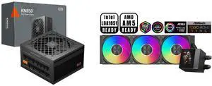 PCCOOLER CPS KN850 Fully Modular Power Supply, 80 PLUS Gold 850W PSU, Native 12V-2x6 Connector, ATX 3.1 & PCIe 5.1 Ready, Dual CPU Power Cables, 105°C Rated Japanese Capacitors, P3-KN850-G1F PCCOOLER CPS DC360 Pro ARGB Display AIO CPU Liqui