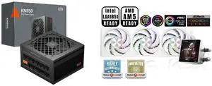 PCCOOLER CPS KN850 Fully Modular Power Supply, 80 PLUS Gold 850W PSU, Native 12V-2x6 Connector, ATX 3.1 & PCIe 5.1 Ready, Dual CPU Power Cables, 105°C Rated Japanese Capacitors, P3-KN850-G1F PCCOOLER CPS DT360 ARGB Display AIO CPU Liquid Co