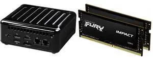 ASRock Industrial 4x4 BOX-5800U SoC Fanned Embedded BOX PC (Include AMD Ryzen 5800U, TPM 2.0 Onboard IC, Supports Quad display, 1 x HDMI 2.0a, 3 x DP (2 from Type C)) Kingston Impact 64GB (2 x 32GB) 260-Pin DDR4 SO-DIMM DDR4 3200 (PC4 25600