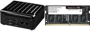 ASRock Industrial 4x4 BOX-5800U SoC Fanned Embedded BOX PC (Include AMD Ryzen 5800U, TPM 2.0 Onboard IC, Supports Quad display, 1 x HDMI 2.0a, 3 x DP (2 from Type C)) Team Elite 8GB 260-Pin DDR4 SO-DIMM DDR4 3200 (PC4 25600) Laptop Memory M