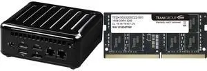 ASRock Industrial 4x4 BOX-5800U SoC Fanned Embedded BOX PC (Include AMD Ryzen 5800U, TPM 2.0 Onboard IC, Supports Quad display, 1 x HDMI 2.0a, 3 x DP (2 from Type C)) Team Elite 16GB 260-Pin DDR4 SO-DIMM DDR4 3200 (PC4 25600) Laptop Memory