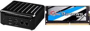 ASRock Industrial 4x4 BOX-5800U SoC Fanned Embedded BOX PC (Include AMD Ryzen 5800U, TPM 2.0 Onboard IC, Supports Quad display, 1 x HDMI 2.0a, 3 x DP (2 from Type C)) G.SKILL Ripjaws Series 32GB 260-Pin DDR4 SO-DIMM DDR4 3200 (PC4 25600) La