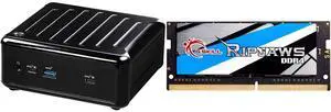 ASRock Industrial NUC BOX-1165G7 Fanned BOX Barebone (Include Intel 11th CPU i7 ) G.SKILL Ripjaws Series 32GB 260-Pin DDR4 SO-DIMM DDR4 3200 (PC4 25600) Laptop Memory Model F4-3200C22S-32GRS
