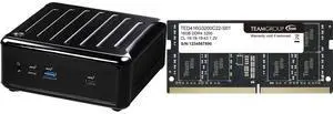 ASRock Industrial NUC BOX-J6412 Black Mini / Booksize Barebone System Team Elite 16GB 260-Pin DDR4 SO-DIMM DDR4 3200 (PC4 25600) Laptop Memory Model TED416G3200C22-S01