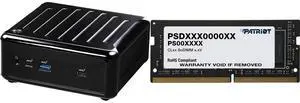 ASRock Industrial NUC BOX-J6412 Black Mini / Booksize Barebone System Patriot Signature Line 16GB 260-Pin DDR4 SO-DIMM DDR4 3200 (PC4 25600) Laptop Memory Model PSD416G320081S
