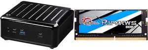 ASRock Industrial NUC BOX-J6412 Black Mini / Booksize Barebone System G.SKILL Ripjaws Series 32GB 260-Pin DDR4 SO-DIMM DDR4 3200 (PC4 25600) Laptop Memory Model F4-3200C22S-32GRS