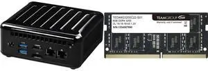 ASRock Industrial NUC 1200 BOX Series NUC BOX-1220P Black Fanned BOX Team Elite 8GB 260-Pin DDR4 SO-DIMM DDR4 3200 (PC4 25600) Laptop Memory Model TED48G3200C22-S01