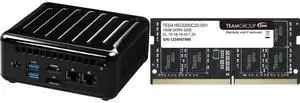 ASRock Industrial NUC 1200 BOX Series NUC BOX-1220P Black Fanned BOX Team Elite 16GB 260-Pin DDR4 SO-DIMM DDR4 3200 (PC4 25600) Laptop Memory Model TED416G3200C22-S01